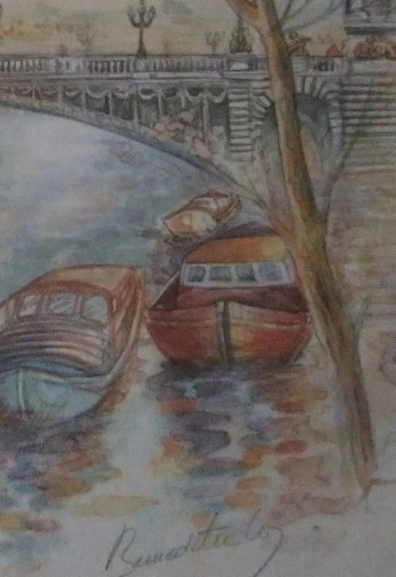Paris watercolor print "Bernadette Voz" – Wall decoration, Paper, Glass (photo 10 of 17)