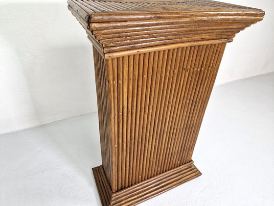 Image 1 of Pflanzenständer aus Weidengeflecht im Stil von Gabriella Crespi, 1970er Jahre