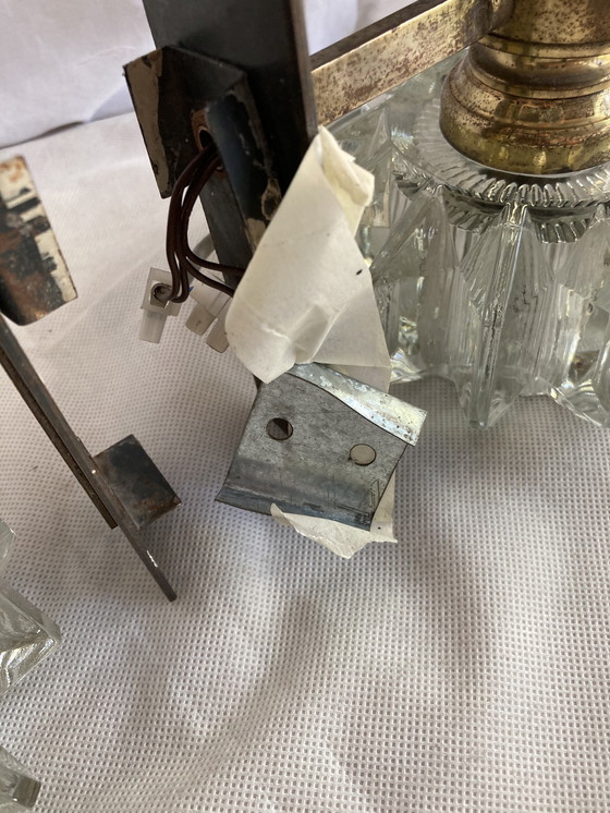 Image 1 of Coppia di applique, anno 30, opera italiana, vetro di Murano e ottone