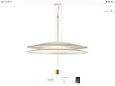 Suspension Vibia imitation flamant rose