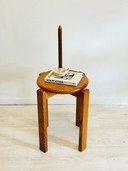 Vintage massief grenen krukje – Scandinavisch modernistisch stijl