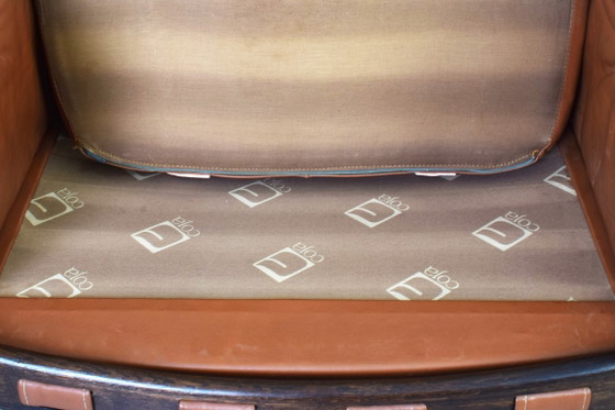 Sillones de roble y cuero de mediados de siglo, diseñados por Arne Norell para Coja, década de 1960. Juego (photo 16 of 16)