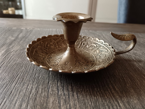 Image 1 of bougeoir vintage en laiton