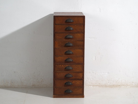 Artist storage chest Japanese ten-drawer cabinet – Showa Period (c.1950–1979) – Chest of drawers, Metal (photo 30 of 40)