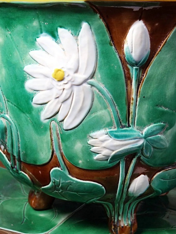 Grande Vasi per piante antico inglese in maiolica attribuito a J. Holdcroft circa . – Porcellana, Art Nouveau (photo 4 of 15)