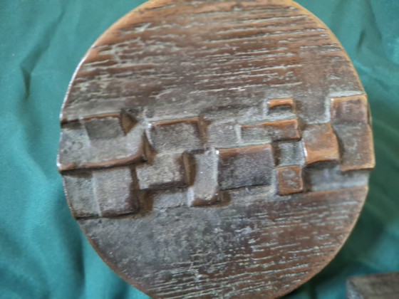 Image 1 of Pomello della porta in bronzo ottone stile brutalista alpino