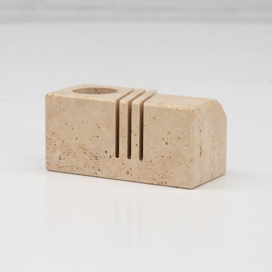 Image 1 of Travertine Desk Organizer Fratelli Mannelli 70's