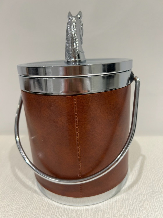 Secchiello Ghiaccio Vintage Cavallo Anni '70 - Modello Raro, Oggetti decorativi, Plastica, Cromo, Marrone (foto 4 di 9)