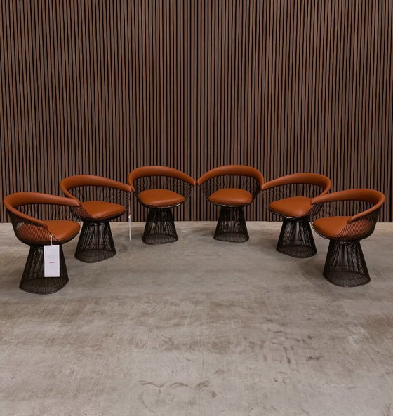 Image 1 of Sedia Knoll Warren Platner - Pelle Volo Cognac