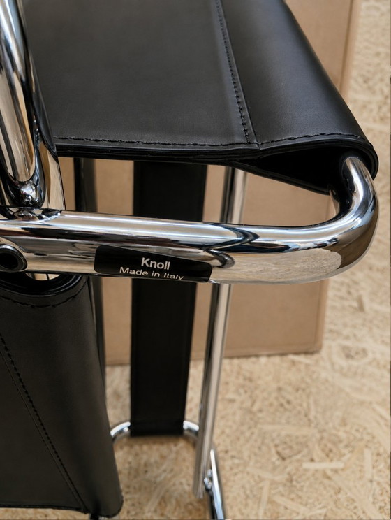 KNOLL Int. 2 Poltrone B3 WASSILY (NUOVE) acciaio inox e cuoio NERO, Pelle (foto 8 di 22)