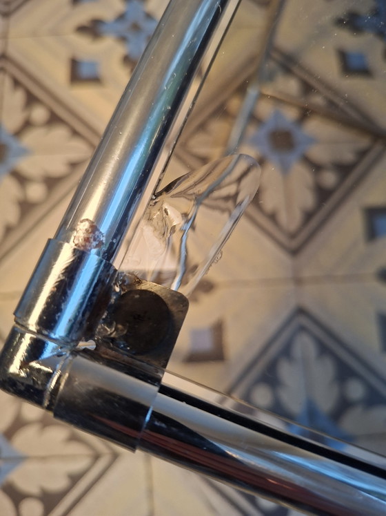 Two Vintage Nesting Side tables, Abstracta Modular System Poul Cadovius – Chrome, Glass (photo 12 of 15)
