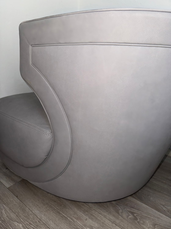 Image 1 of Luxe leren fauteuil van Designerbrand