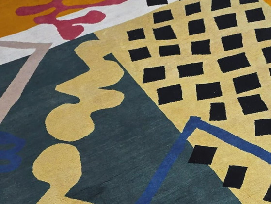 Alfombra de lana anudada a mano – Inspirada en el jazz Les Codomas de Matisse, con reverso de algodón (260 x (photo 5 of 6)
