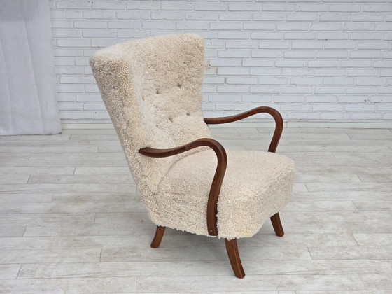 Anni '60, design danese di Alfred Christensen, rivestito, pelle di pecora. – Poltrone, Other (photo 3 of 18)