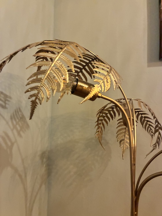 Art Deco Palmboom Tafellamp – Tafellampen, Metal, Brass (photo 3 of 6)