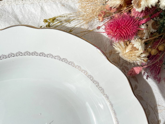 6 Piatti Fondi in Porcellana DIGOIN & SARREGUEMINES Modello Rene, Fatti in Francia 1950 – Stoviglie, Porcelain (photo 5 of 7)