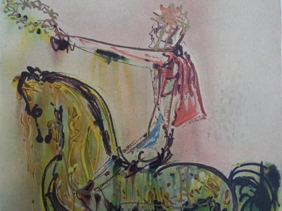 Salvador Dali : Les Chevaux, Le Chevalier Romain, Lithographie Signée – Lithographies et sérigraphies, Paper (photo 5 of 6)