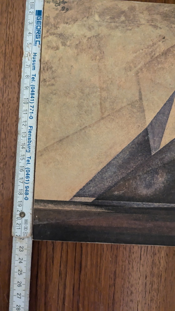 Image 1 of Lyonel Feininger Art Print On Wooden Panel Maritime Cubism