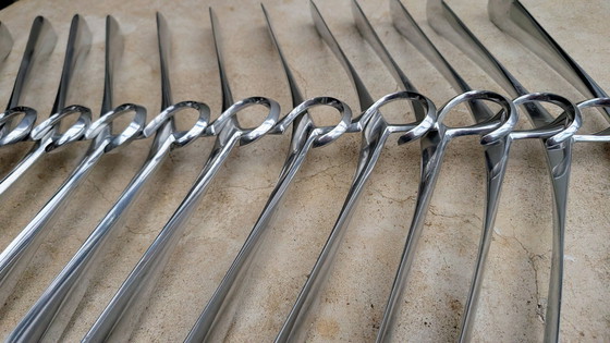 Image 1 of 12 perchas de aluminio estilo Art Nouveau