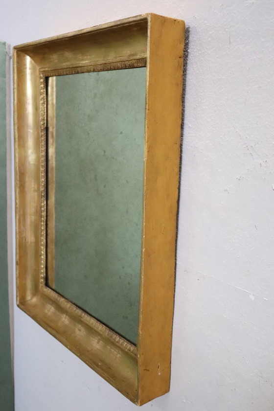 Image 1 of Antieke wandspiegel in verguld hout, Italië begin 19e eeuw