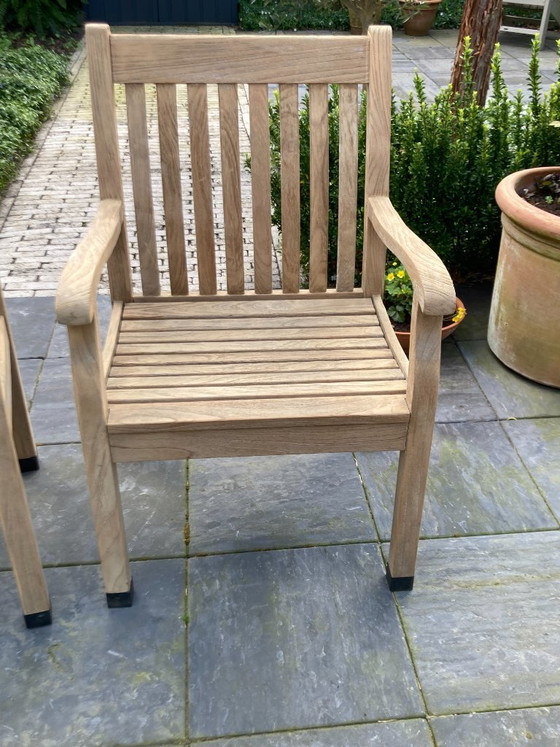 Image 1 of set of 4 Allure teak garden chairs