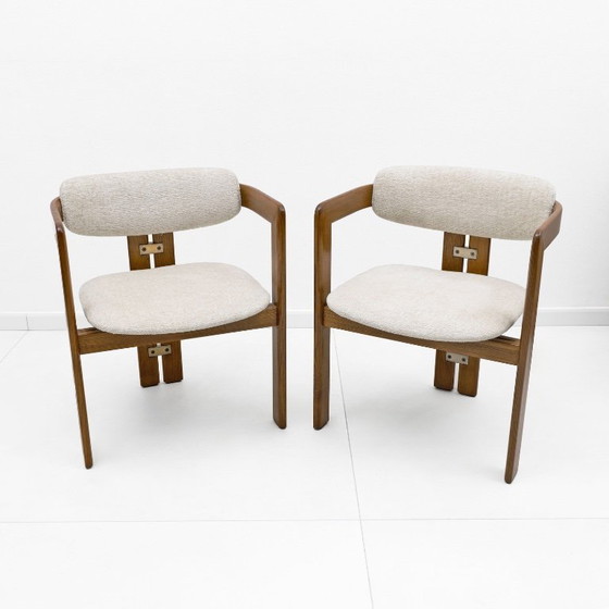 Image 1 of Een paar "Pamplona" fauteuils uit het midden van de 20e eeuw, ontworpen door Savini voor Pozzi, Italië, 1960.