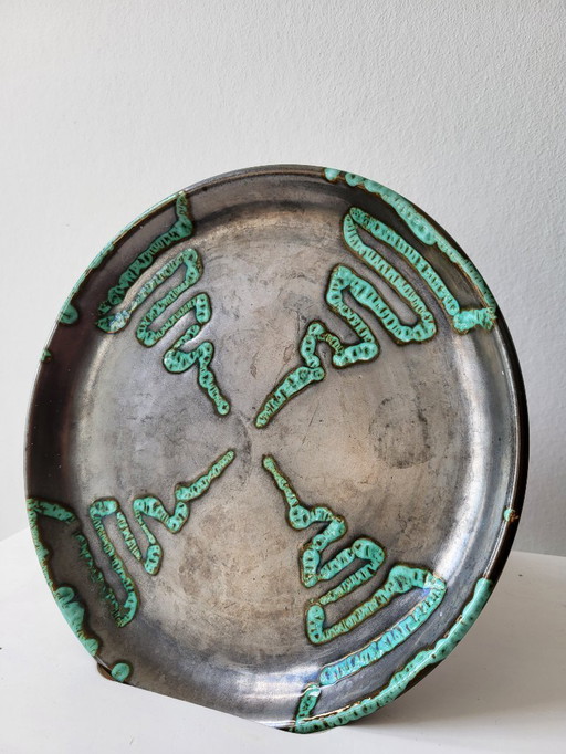 Vintage-Schild türkis metallic