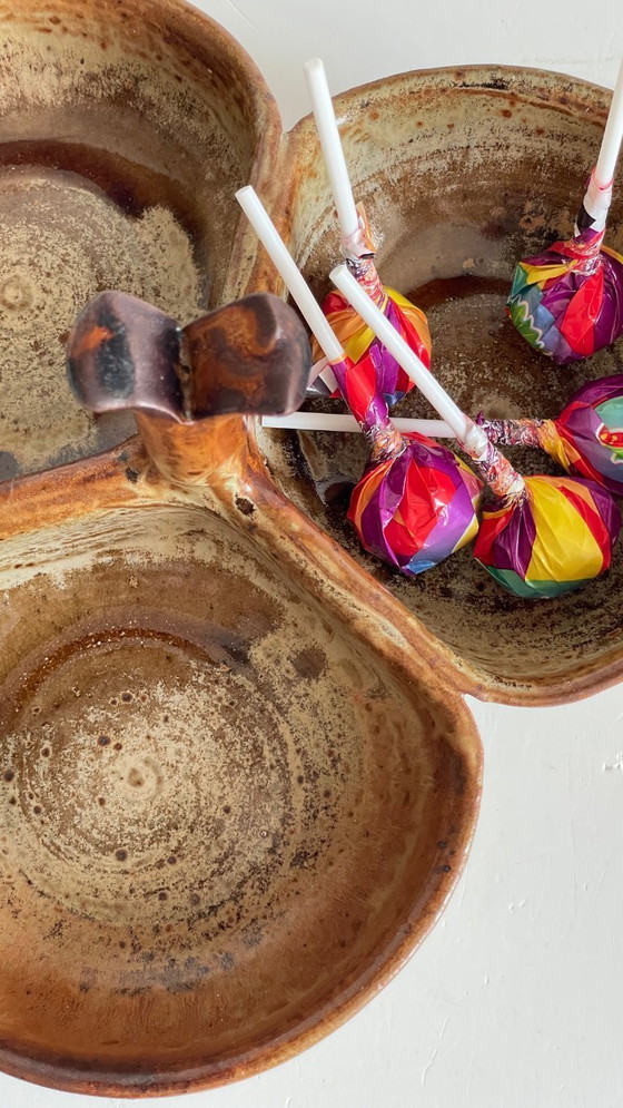 Image 1 of Piatto da antipasto in gres smaltato vintage