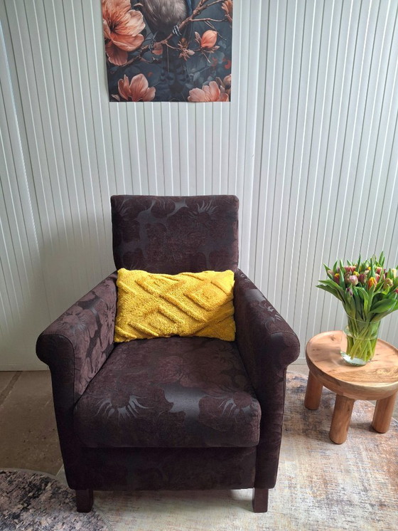 Image 1 of Nieuwe fauteuil met bloemenprint en verstelbare rugleuning