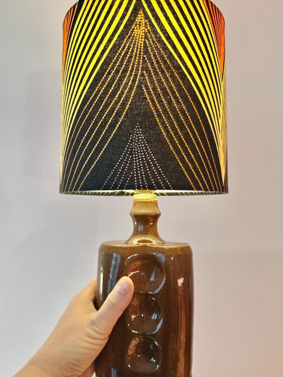 Image 1 of Unique small table lamp upcycled from a vintage IKEA vase | 1970s