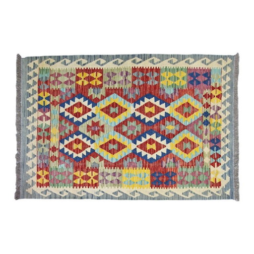 Antieke Maimana Afghaanse kilim – Handgesponnen wol – Dubbelzijdig – 186 x 128 cm – vloerkleden en tapijten (photo 2 of 5)