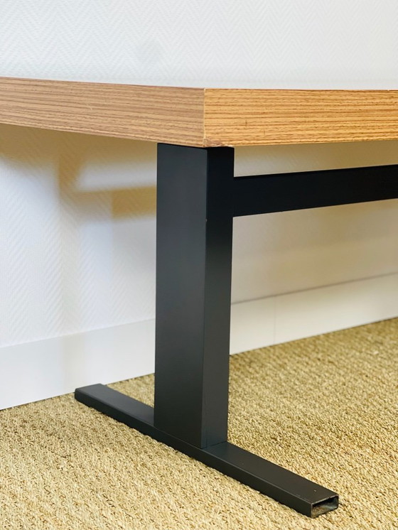 Image 1 of Vintage lift-top coffee table in Formica and black metal, 1970