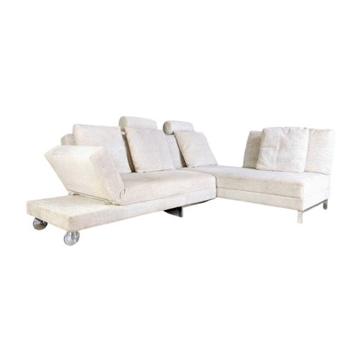 Original Brühl Four Two corner sofa fabric couch design extendable