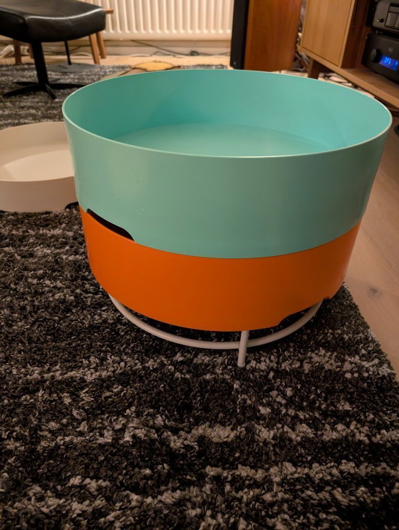 Image 1 of Ikea PS 2014 gekleurde kunststof opbergtafel Richardson