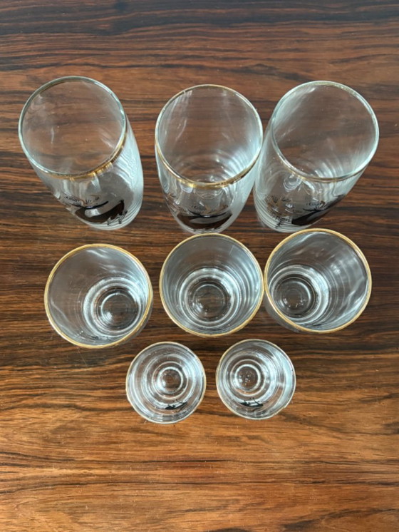 Image 1 of Hermosos vasos para cócteles Atomic Mid Century de la década de 1960