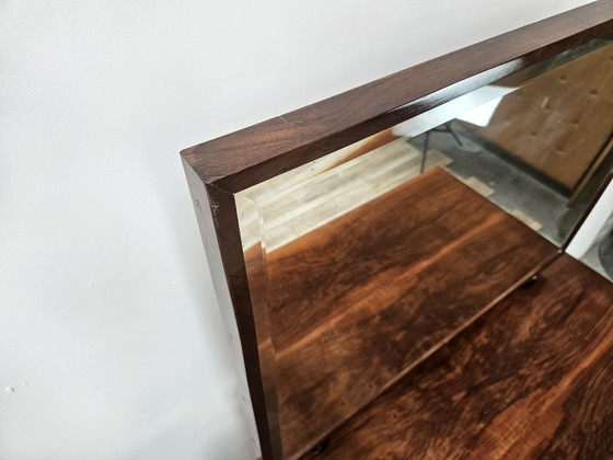 Image 1 of Exclusive 1940s Art Decò sideboard in walnut burl with mirror
