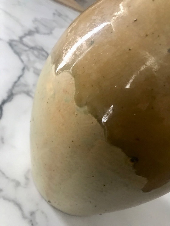 Image 1 of Antieke Provençaalse grote geglazuurde terracotta vaas