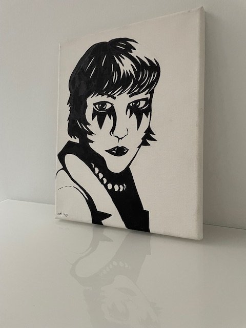 Image 1 of Loek Vugs - Expressive & Iconic Portrait on Canvas | 24 x 30 cm