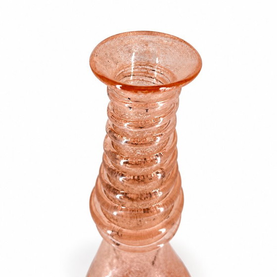 Vaso Murano Scavo, Rosa Salmone, Stile Antico, Italia Anni '60/'70 – Vasi, Glass (photo 7 of 8)