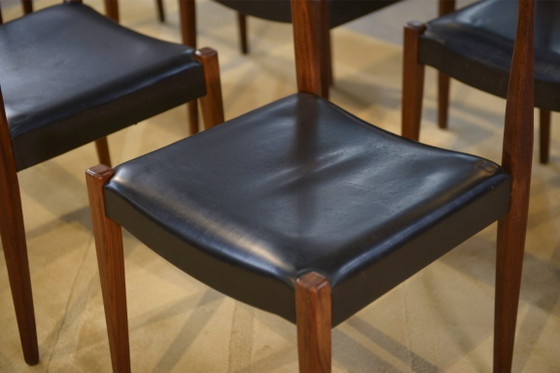 Image 1 of Set aus 6 skandinavischen Teakholzstühlen von Niels Otto Moller, Dänemark, 1960er Jahre