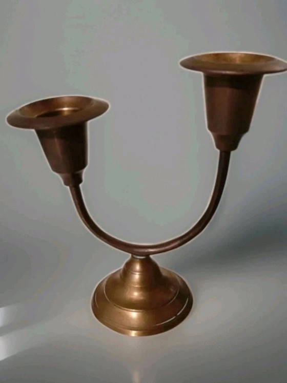 Image 1 of Messingkandelaber aus den 1950er Jahren