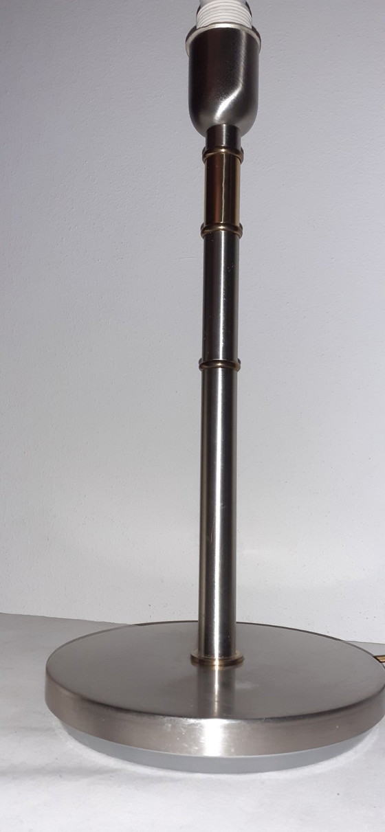 Image 1 of Reliving Mid-century Bi-color Hollywood/Regency table-sideboard lamp