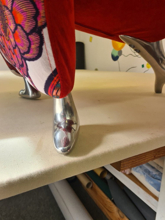 Poltrona Leolux "Papageno" restaurata. Pezzo unico di artigiano tappezziere – Poltrone, Alluminio (photo 9 of 10)