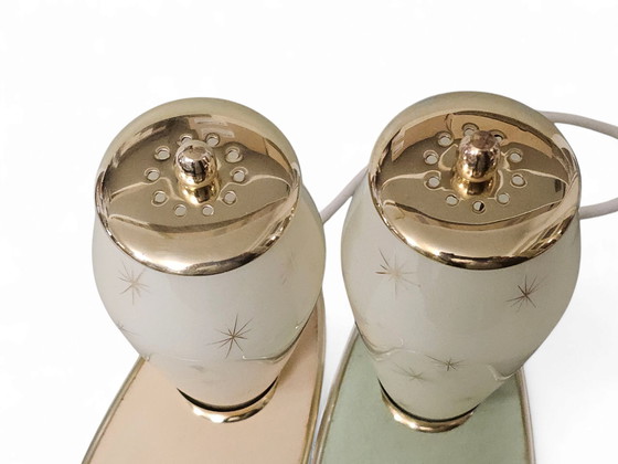 Image 1 of Pair of extremely rare bedside lamps / table lamps, 1950s