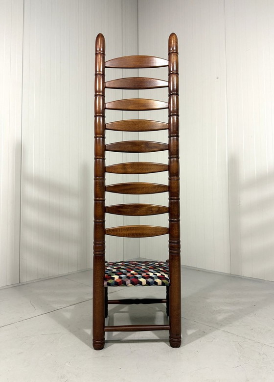 Image 1 of Sedia a scala con schienale alto anni '70