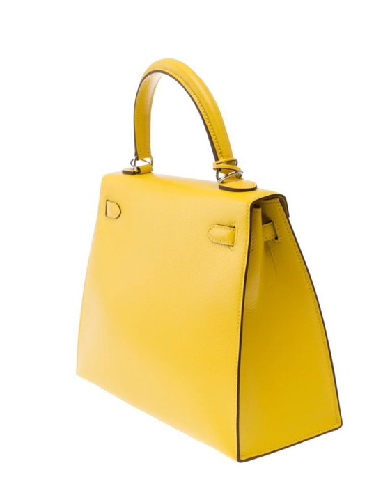 Image 1 of Borsa HERMES Kelly 25 in cuoio giallo - 103488