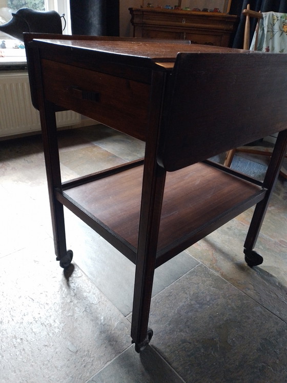 Teetisch / Beistelltisch mit Schublade / Klapptisch – Beistelltische, Wood (photo 9 of 11)