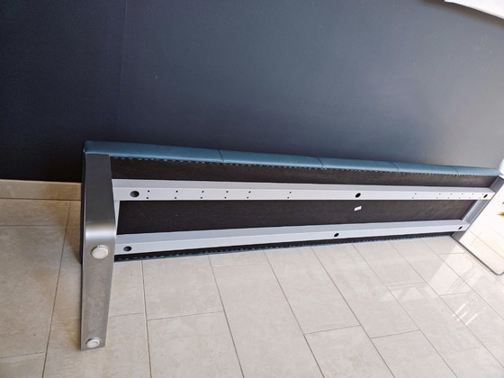 Image 1 of Rolf Benz 620 eetkamerbank leer petrol kleur