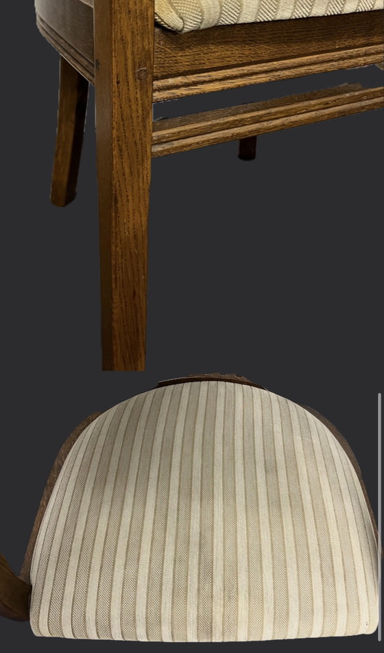 Image 1 of 4 Bannink jugendstil eiken eetkamer armstoelen 