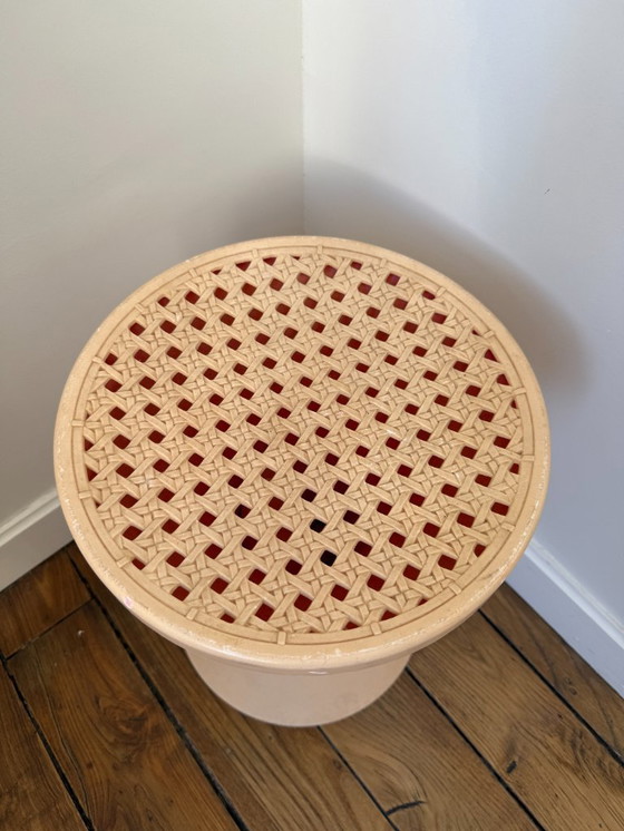 Image 1 of Sgabello Tam Tam Stamp, prodotto in Francia, seduta in stile rattan intrecciato